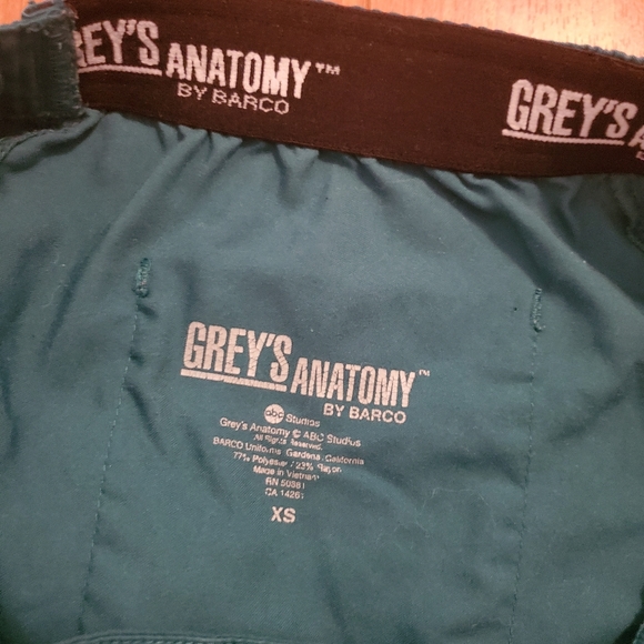 Teal greys anatomy xs teal colored scrub pant - Picture 2 of 2